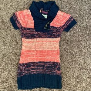 Dollhouse Sweater Dress Size 2T Blue Peach